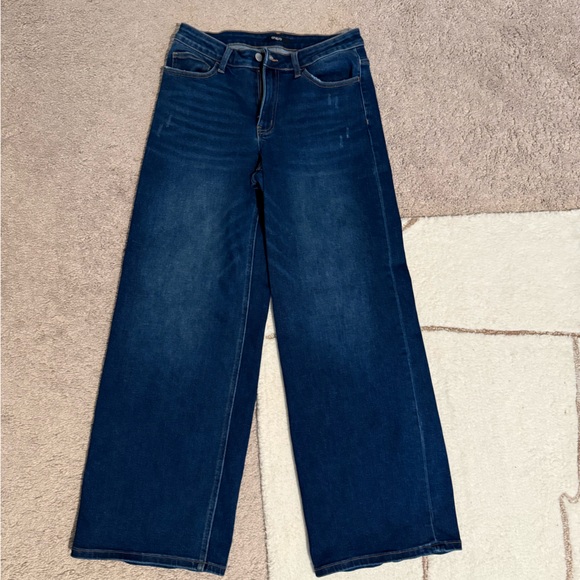 oneso Denim - Women's Dark Blue Wide Leg Jeans